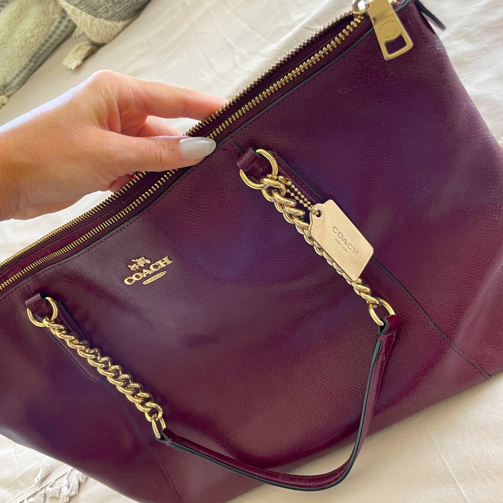 Coach Paten Leather Ava tote